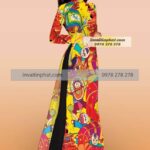 VẢI ÁO DÀI HÌNH HỌA LÂN RỒNG