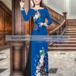 VẢI ÁO DÀI IN HÌNH HOA ĐẸP