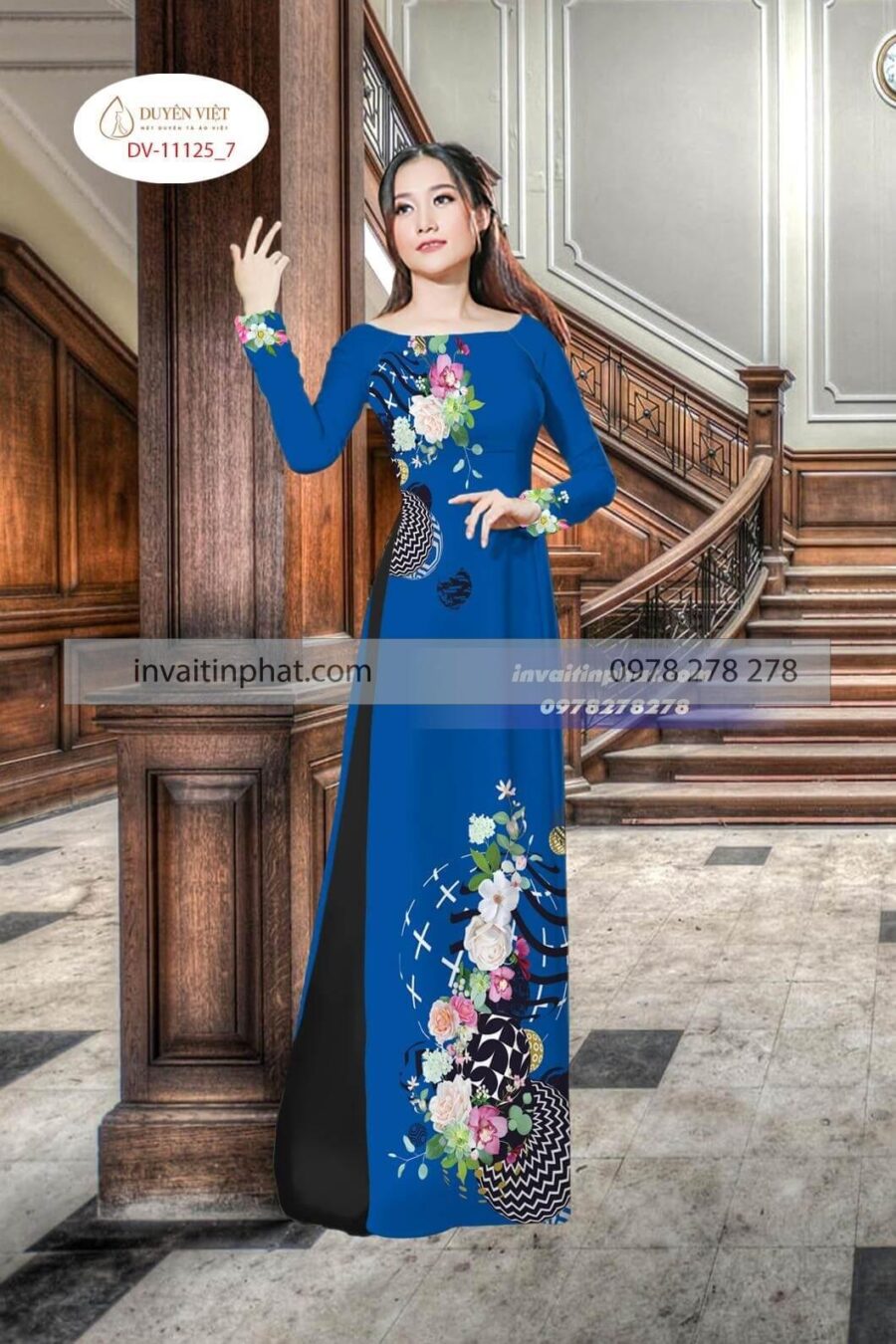 VẢI ÁO DÀI IN HÌNH HOA ĐẸP